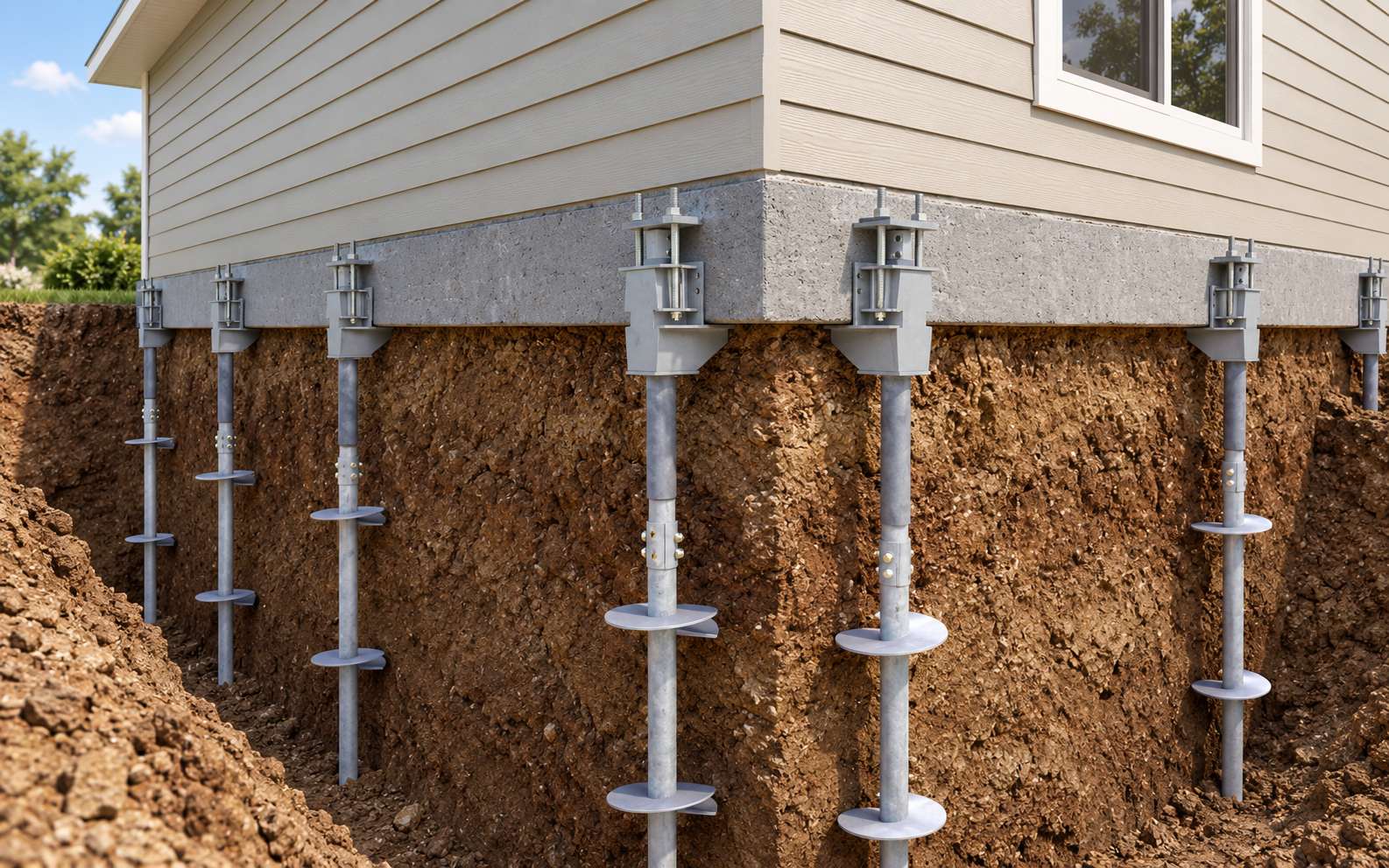 Helical piles for underpinning can be incorporated into structural retrofit projects where existing foundations require additional support. Their suitability depends on structural loading, soil conditions, installation feasibility, and the condition of the original foundation.